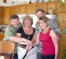 cutting the cake